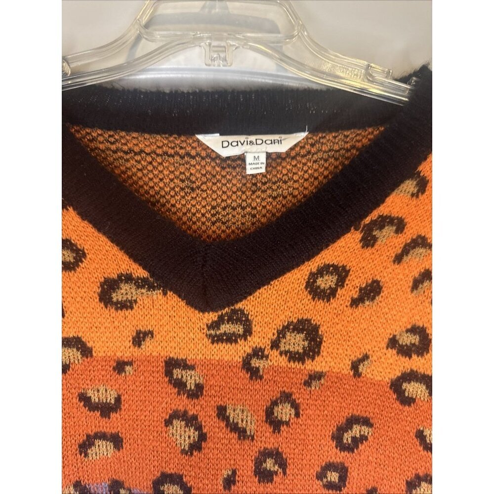 Davi & Dani Color Block Ombr Animal Print V Neck … - image 2